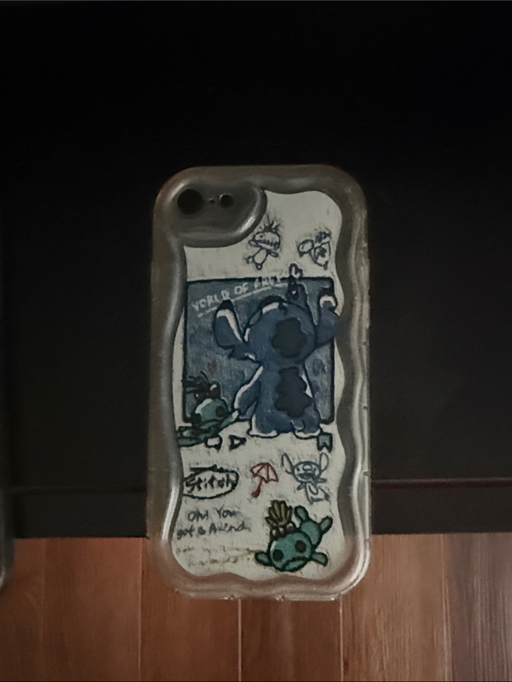 iPhone SE Case with Blue Stitch Character Design